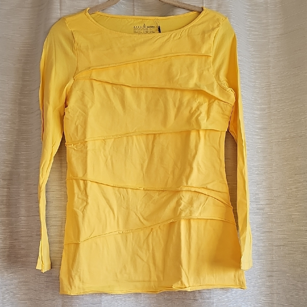 Neon Buddha Yellow Long Sleeve Women's Top